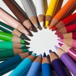 colored pencils, colour pencils, star