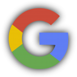 google, logo, shadow